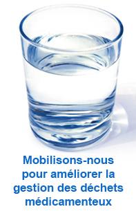 Dechets medicaments verre d eau